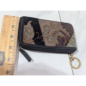 Fossil Women's Multi-Color Floral Pattern Key Chain ID Window Wallet